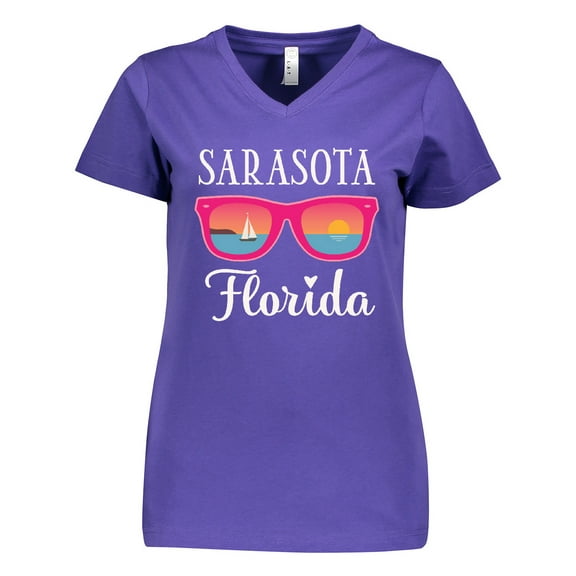 Inktastic Sarasota Florida Summer Trip Women's V-Neck T-Shirt