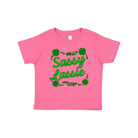Inktastic Sassy Lassy with Green 4 Leaf Clovers Boys or Girls Baby T-Shirt