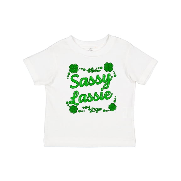 Inktastic Sassy Lassy with Green 4 Leaf Clovers Boys or Girls Baby T-Shirt