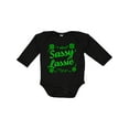 thumbnail image 1 of Inktastic Sassy Lassy with Green 4 Leaf Clovers Boys or Girls Long Sleeve Baby Bodysuit, 1 of 5