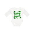thumbnail image 1 of Inktastic Sassy Lassy with Green 4 Leaf Clovers Boys or Girls Long Sleeve Baby Bodysuit, 1 of 5