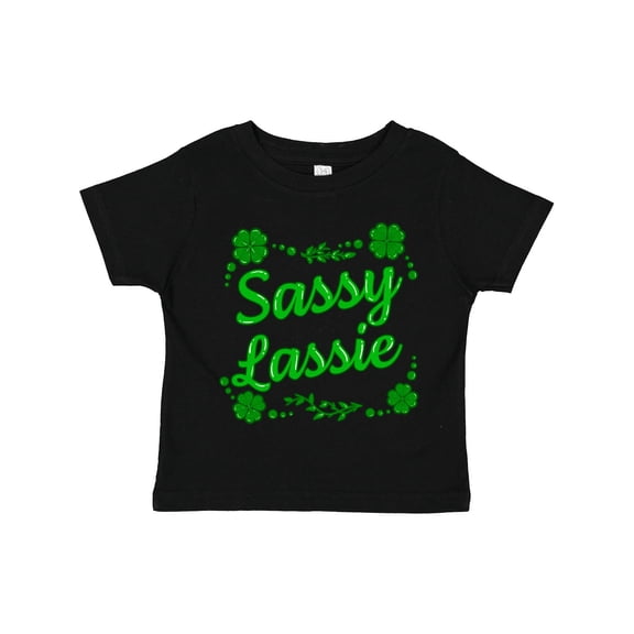 Inktastic Sassy Lassy with Green 4 Leaf Clovers Boys or Girls Toddler T-Shirt