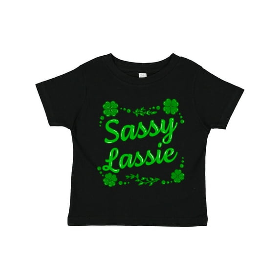 Inktastic Sassy Lassy with Green 4 Leaf Clovers Boys or Girls Toddler T-Shirt