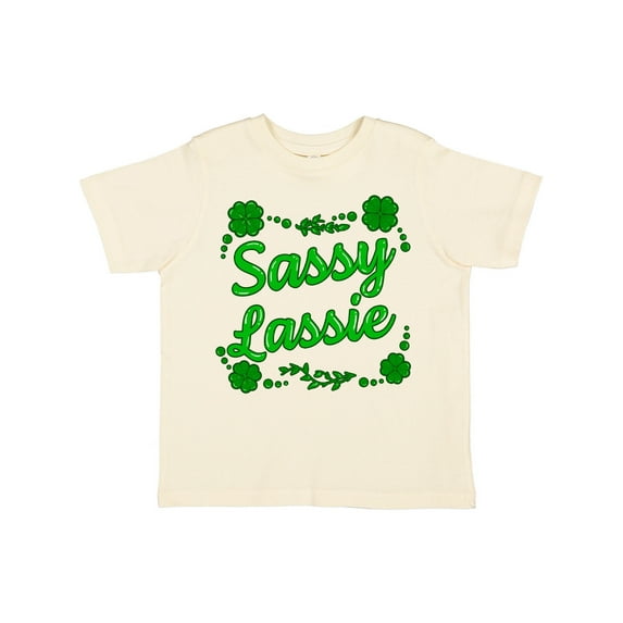 Inktastic Sassy Lassy with Green 4 Leaf Clovers Boys or Girls Toddler T-Shirt