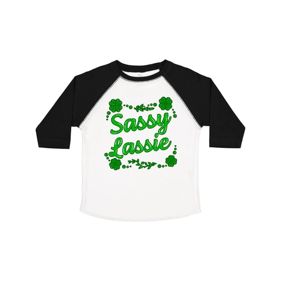 Inktastic Sassy Lassy with Green 4 Leaf Clovers Boys or Girls Toddler T-Shirt