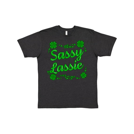 Inktastic Sassy Lassy with Green 4 Leaf Clovers T-Shirt