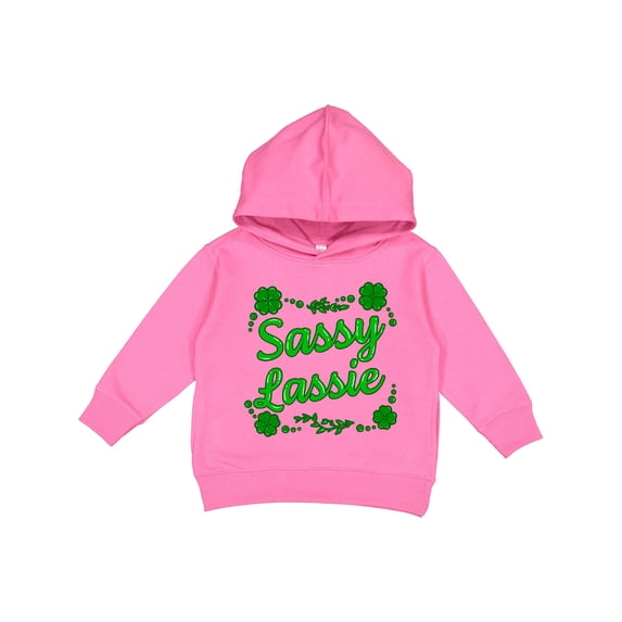 Inktastic Sassy Lassy with Green 4 Leaf Clovers Toddler Hoodie