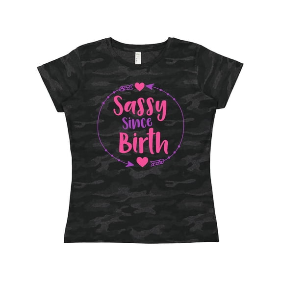 Inktastic Sassy Since Birth, Arrows, Hearts - Pink Purple Women's T-Shirt
