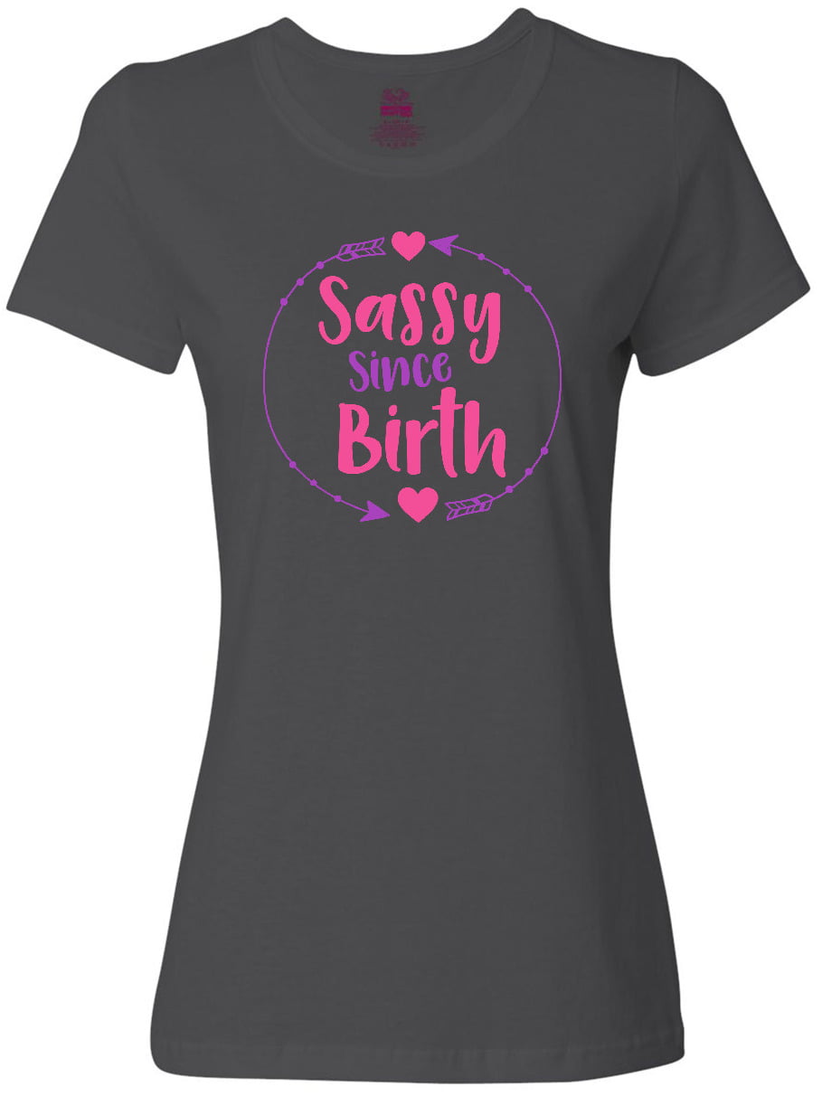 Inktastic Sassy Since Birth, Arrows, Hearts - Pink Purple Women's T-Shirt 