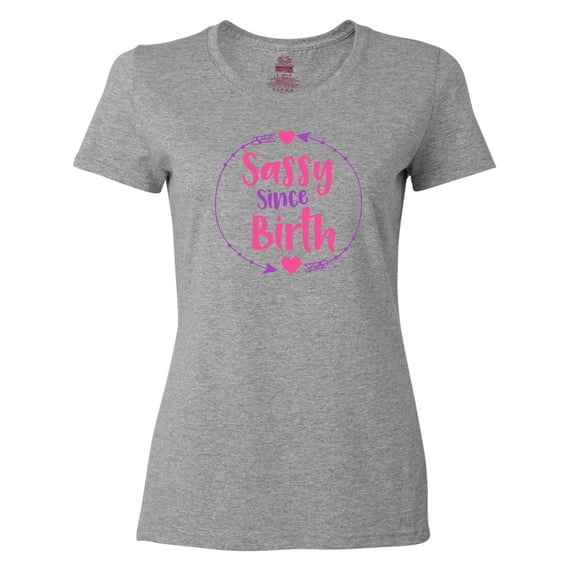 Inktastic Sassy Since Birth, Arrows, Hearts - Pink Purple Women's T-Shirt