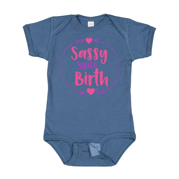 Inktastic Sassy Since Birth, Sassy, Sassy Girl, Arrow, Hearts Girls Baby Bodysuit