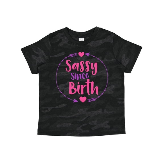 Inktastic Sassy Since Birth, Sassy, Sassy Girl, Arrow, Hearts Girls Toddler T-Shirt