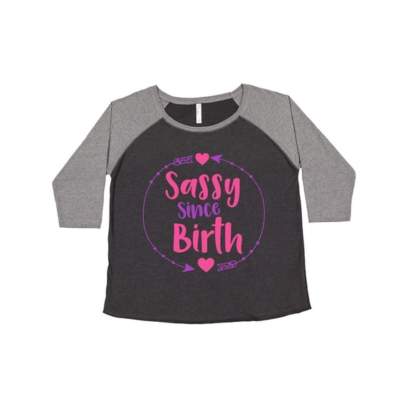 Inktastic Sassy Since Birth, Sassy, Sassy Girl, Arrow, Hearts Women's Plus Size T-Shirt