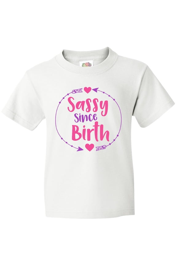 Sassy Since Birth, Sassy, Sassy Girl, Arrow, Hearts Youth T-Shirt