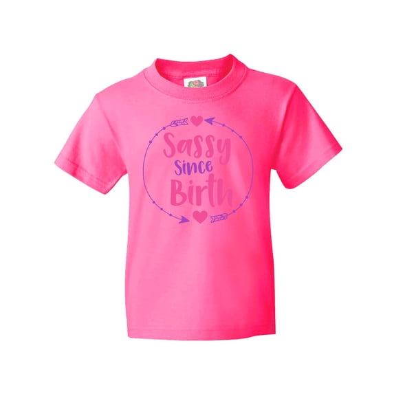Inktastic Sassy Since Birth, Sassy, Sassy Girl, Arrow, Hearts Youth T-Shirt