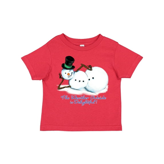 Inktastic Sassy Snowman The Weather Outside is Delightful Boys or Girls Toddler T-Shirt