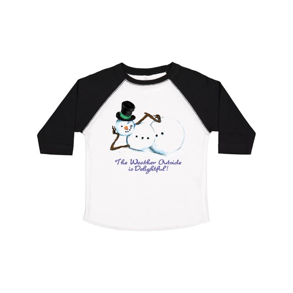Inktastic Sassy Snowman The Weather Outside is Delightful Boys or Girls Toddler T-Shirt