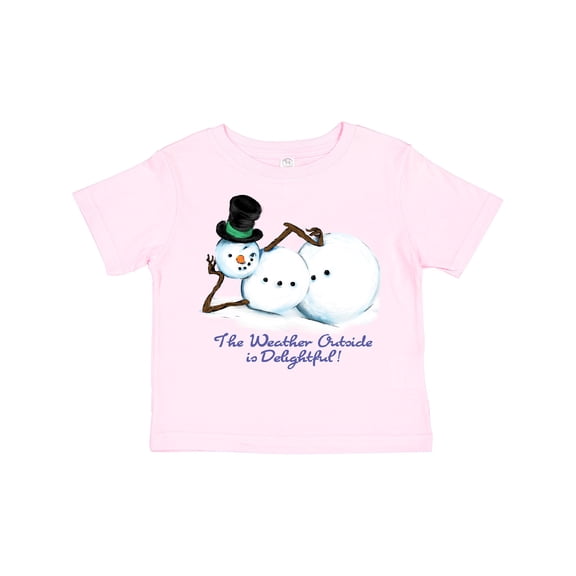 Inktastic Sassy Snowman The Weather Outside is Delightful Boys or Girls Toddler T-Shirt