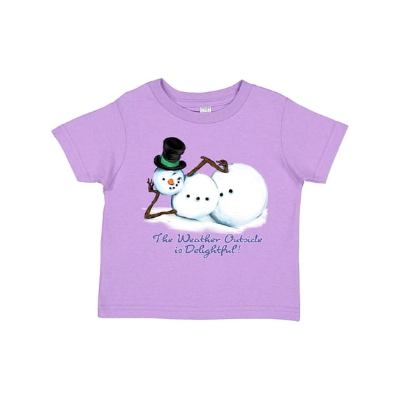 Inktastic Sassy Snowman The Weather Outside is Delightful Boys or Girls Toddler T-Shirt