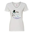thumbnail image 1 of Inktastic Sassy Snowman The Weather Outside is Delightful Women's V-Neck T-Shirt, 1 of 5