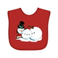 thumbnail image 1 of Inktastic Sassy Snowman in Top Hat Boys or Girls Baby Bib, 1 of 4