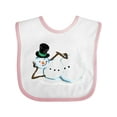 thumbnail image 1 of Inktastic Sassy Snowman in Top Hat Boys or Girls Baby Bib, 1 of 4