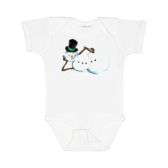 Inktastic Sassy Snowman in Top Hat Boys or Girls Baby Bodysuit