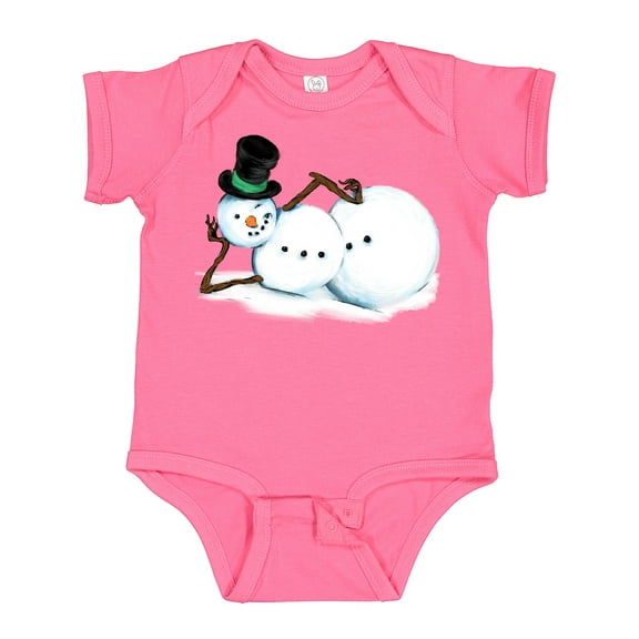 Inktastic Sassy Snowman in Top Hat Boys or Girls Baby Bodysuit