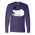 thumbnail image 1 of Inktastic Sassy Snowman in Top Hat Long Sleeve T-Shirt, 1 of 5