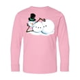 thumbnail image 1 of Inktastic Sassy Snowman in Top Hat Long Sleeve Youth T-Shirt, 1 of 5