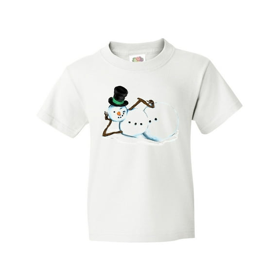Inktastic Sassy Snowman in Top Hat Youth T-Shirt