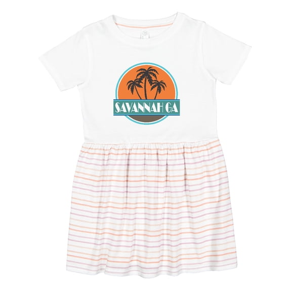 Inktastic Savannah Georgia Sunset Girls Toddler Dress