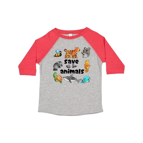 Inktastic Save All the Animals- Cute Boys or Girls Toddler T-Shirt