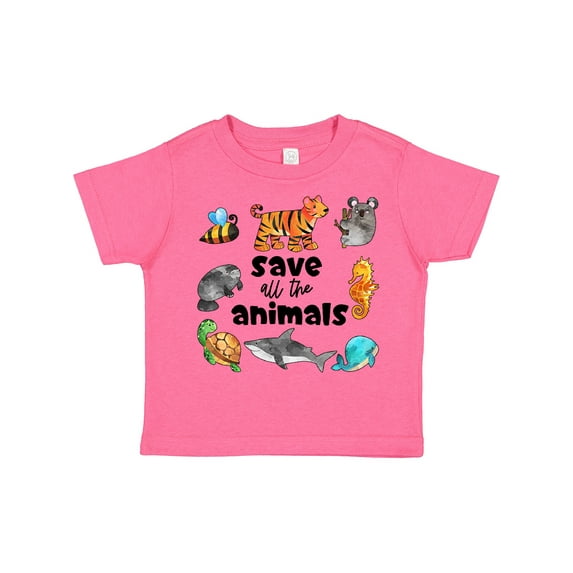 Inktastic Save All the Animals- Cute Boys or Girls Toddler T-Shirt