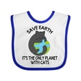 thumbnail image 1 of Inktastic Save Earth It's the Only Planet with Cats with Black Cat Boys or Girls Baby Bib, 1 of 4