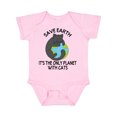 thumbnail image 1 of Inktastic Save Earth It's the Only Planet with Cats with Black Cat Boys or Girls Baby Bodysuit, 1 of 5