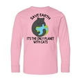 thumbnail image 1 of Inktastic Save Earth It's the Only Planet with Cats with Black Cat Long Sleeve Youth T-Shirt, 1 of 5