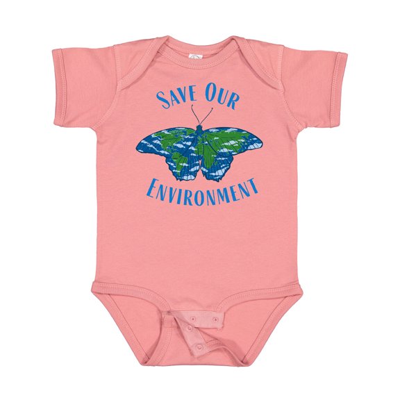 Inktastic Save Our Environment Earth Butterfly Boys or Girls Baby Bodysuit