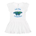 thumbnail image 1 of Inktastic Save Our Environment Earth Butterfly Girls Baby Dress, 1 of 5