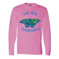 thumbnail image 1 of Inktastic Save Our Environment Earth Butterfly Long Sleeve T-Shirt, 1 of 5