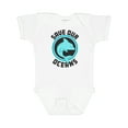 thumbnail image 1 of Inktastic Save Our Oceans with Dolphin Boys or Girls Baby Bodysuit, 1 of 5