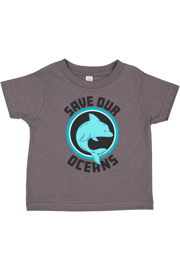 Save Our Oceans with Dolphin Boys or Girls Toddler T-Shirt