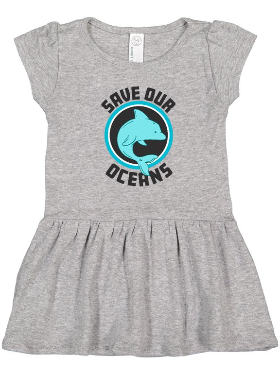 Save Our Oceans with Dolphin Girls Toddler Dress