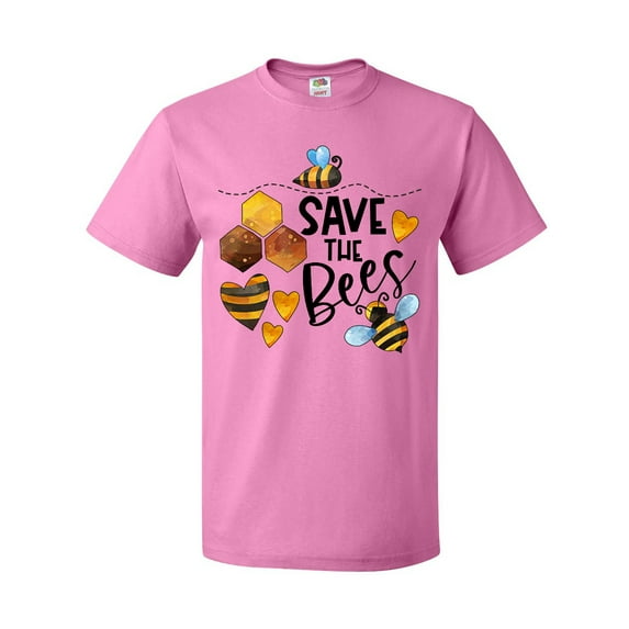 Inktastic Save the Bees Cute Bees and Hearts T-Shirt