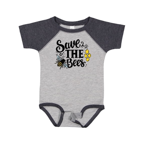 Inktastic Save the Bees with Bee Illustration with Color Boys or Girls Baby Bodysuit