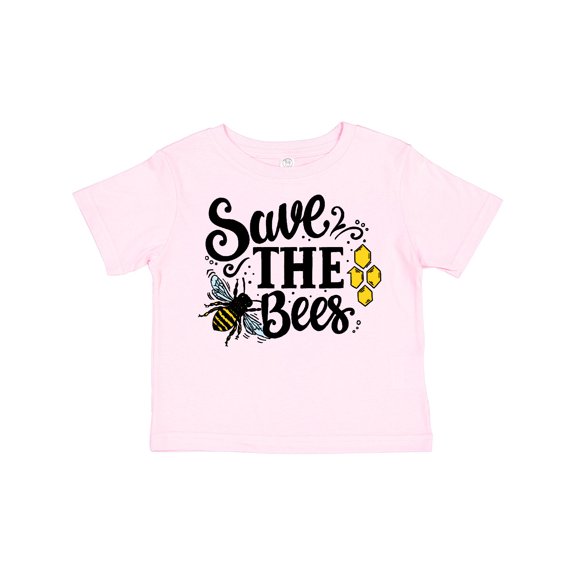 Inktastic Save the Bees with Bee Illustration with Color Boys or Girls Toddler T-Shirt