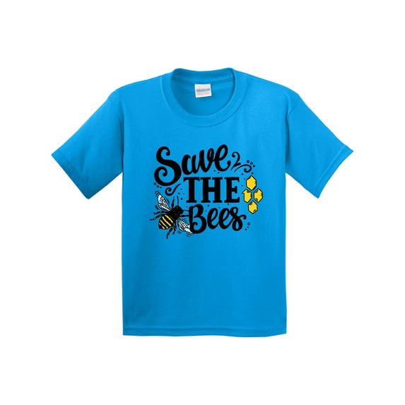 Inktastic Save the Bees with Bee Illustration with Color Youth T-Shirt