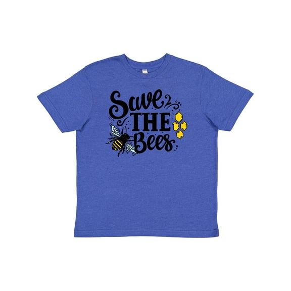 Inktastic Save the Bees with Bee Illustration with Color Youth T-Shirt