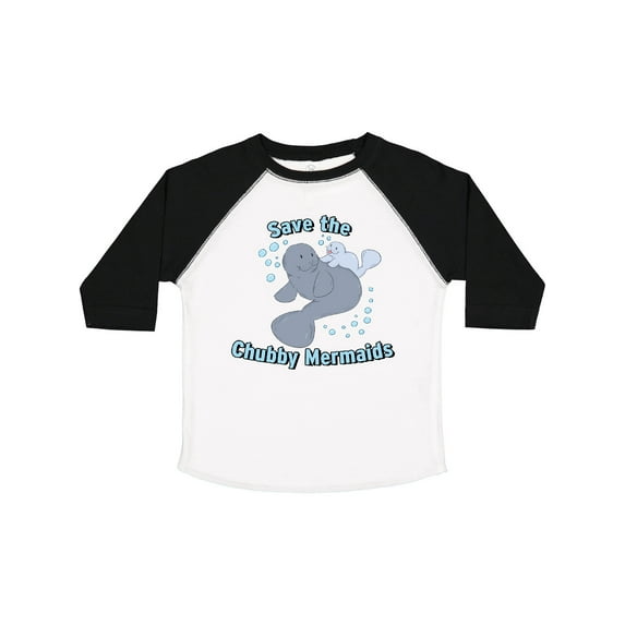 Inktastic Save the Chubby Mermaids with Cute Manatees Boys or Girls Toddler T-Shirt