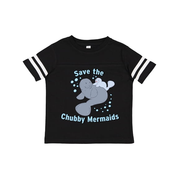 Inktastic Save the Chubby Mermaids with Cute Manatees Boys or Girls Toddler T-Shirt